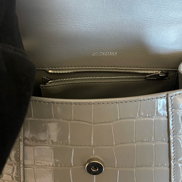 Balenciaga grey croc hourglass bag - Picture 2 of 4